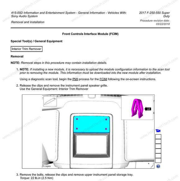 2017 Ford F250 F350 F450 F550 4' SYNC1 TO 8' SYNC3 UPGRADE