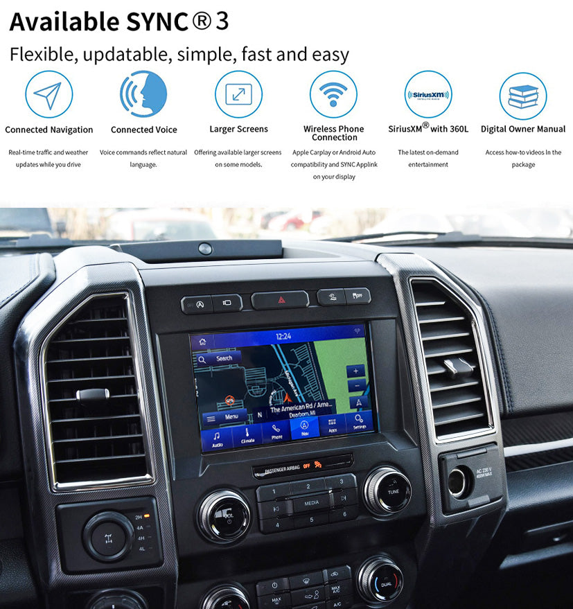 20152019 FORD F150 SYNC 3 UPGRADE FOR MYFORD TOUCH SYNC2 Add CarPlay