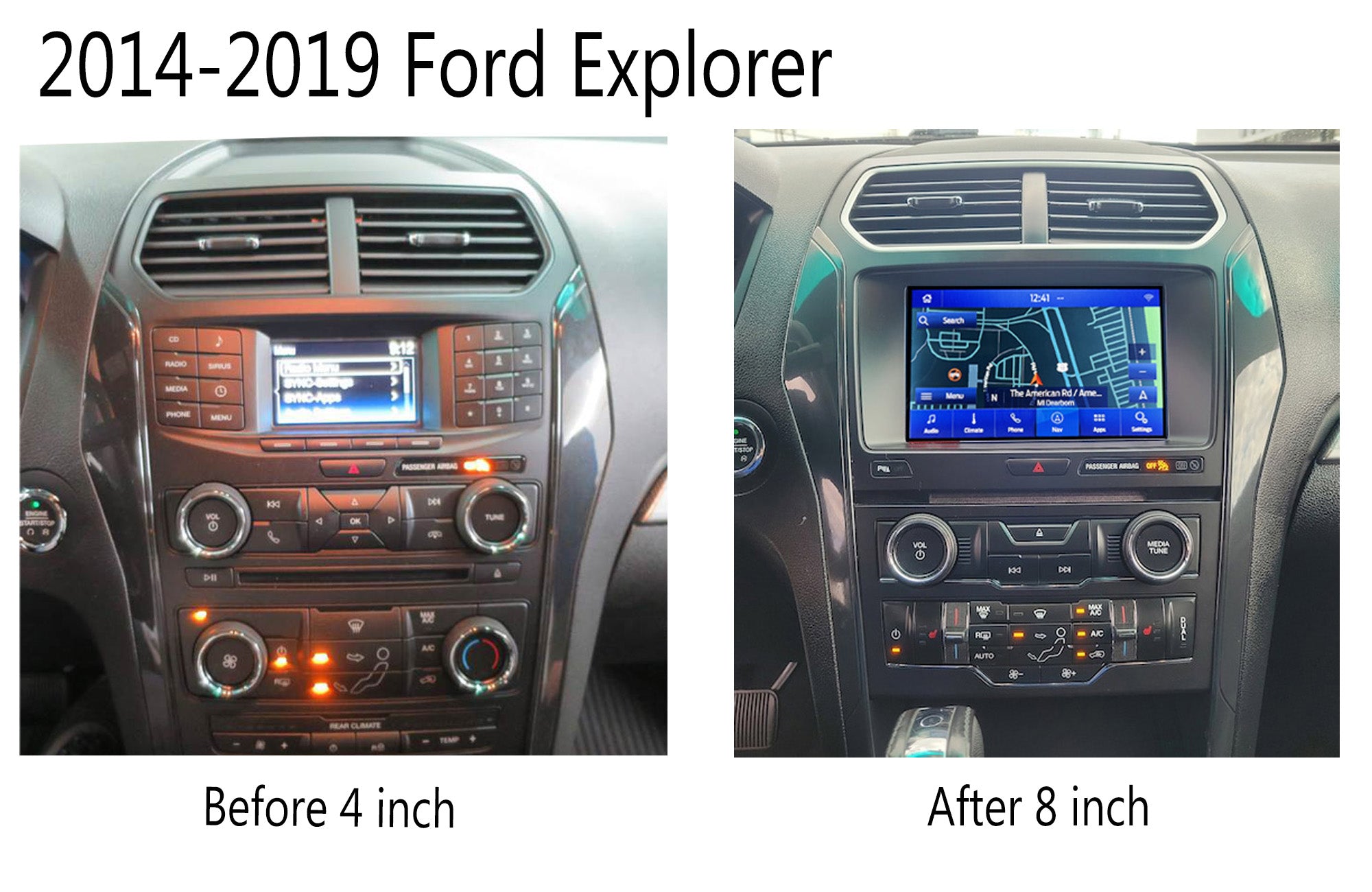 2014-2019 FORD EXPLORER 4' SYNC1 TO SYNC3 UPGRADE 8' CONVERSION OEM ...