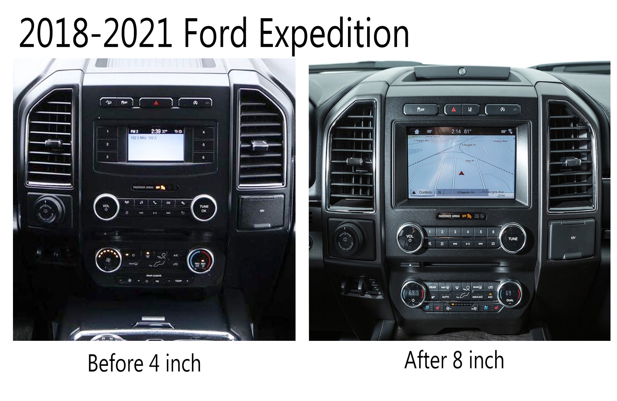 Genuine OEM 8″ Touch Screen Radio Climate Control Bezel For 2015-2018 Ford F150 – Used, Good Condition